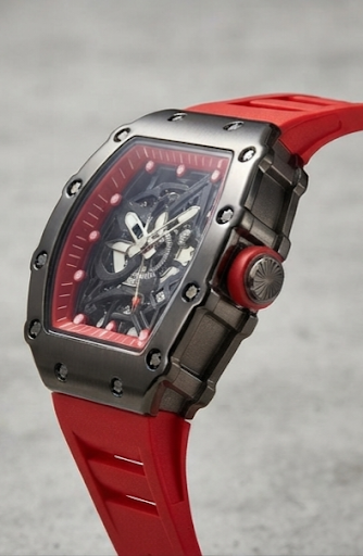 Reloj Deportivo Estilo Richard Mille AAA - Esqueleto Rojo y Gunmetal | Envío Gratis