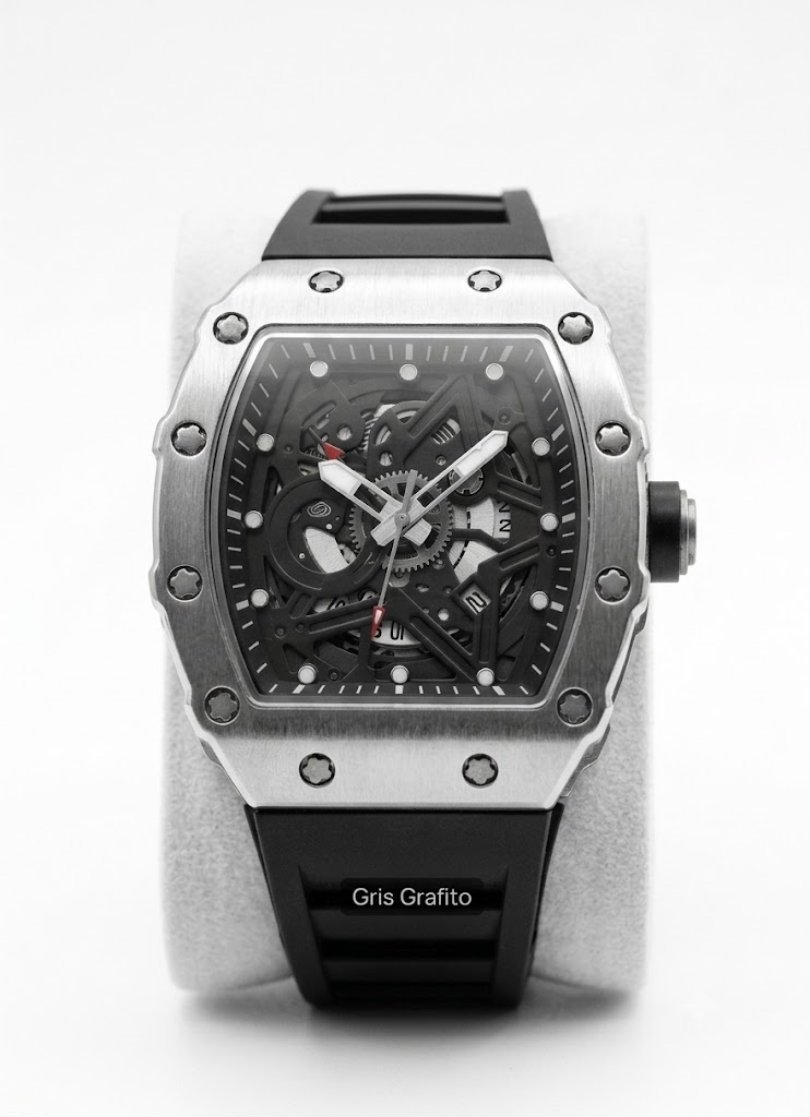 : Reloj Automático "Gris Grafito" - Estilo Richard Mille (Calidad AAA)